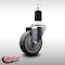 Service Caster 4'' SS Thermoplastic Rubber Wheel Swivel 1-1/2'' Expanding Stem Caster SCC-SSEX20S414-TPRB-112 - alternate 2